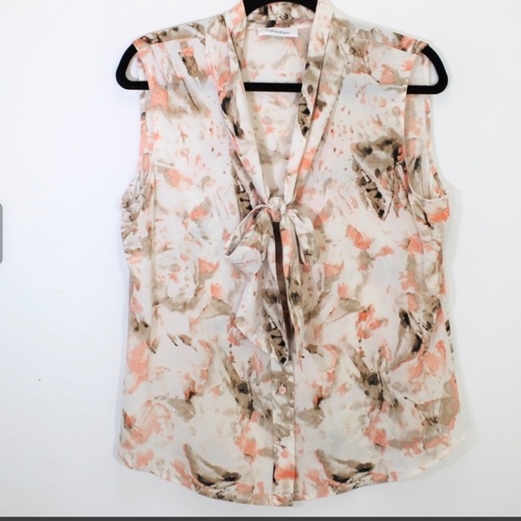 CALVIN KLEIN CK Sleeveless Blouse Careerwear - Picture 12 of 12